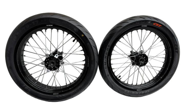 glossy black CST Supermotos